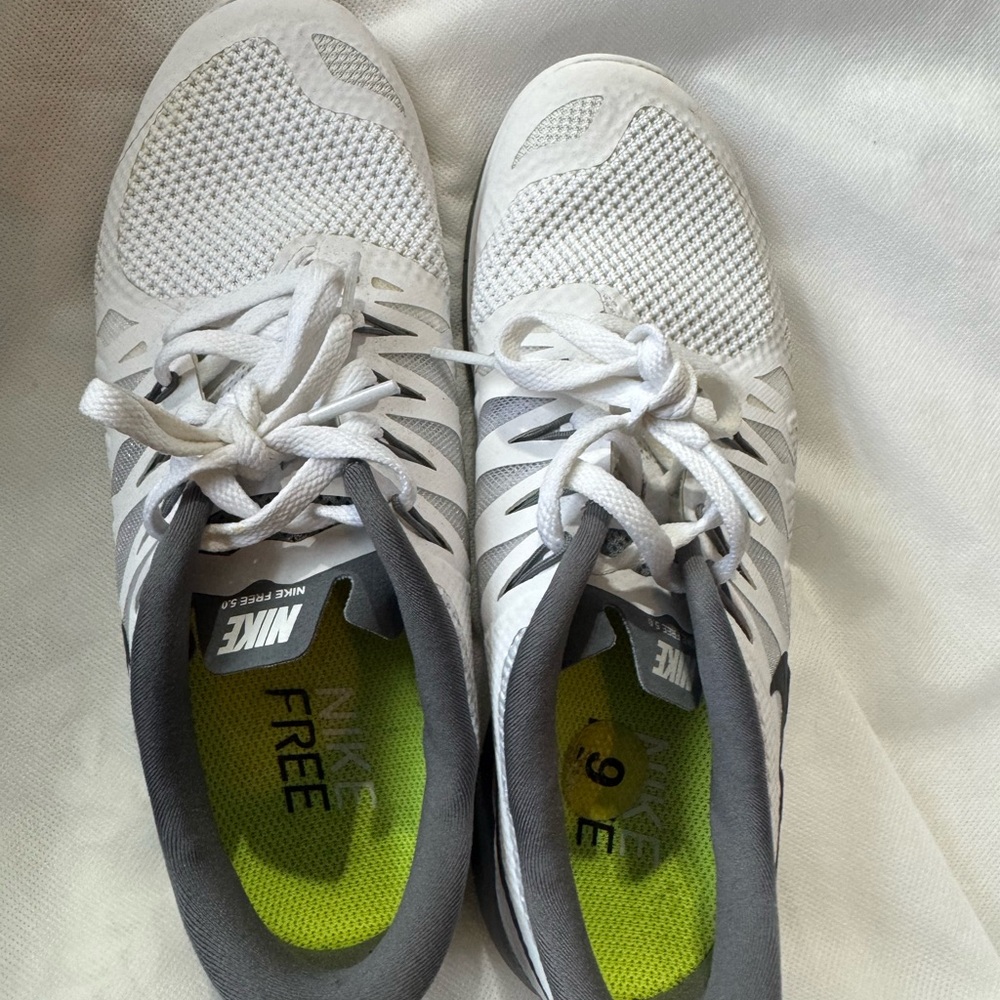 Nike Gray and Green Athletic Shoes